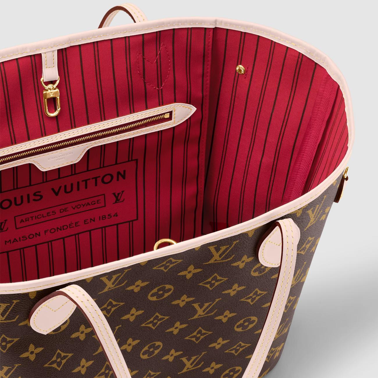 Túi Louis Vuitton Neverfull MM Nữ Monogram Đỏ Cherry